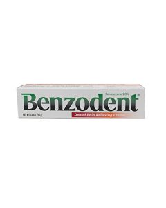 Benzodent Dental Pain Relieving Cream 1 OZ - Buy Packs and SAVE (Pack of 5)