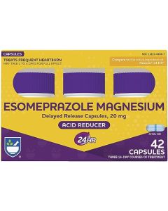 Rite Aid Acid Reducer Esomeprazole Magnesium, 20 mg - 14 Capsules, 3 Pack, 42 Count Total | Heartburn Relief