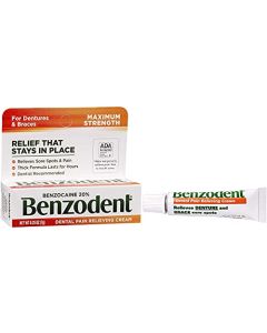 Benzodent Denture Cream .25 Oz, Pack of 12