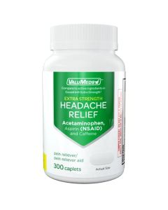 ValuMeds Extra Strength Headache Relief Caplets (300-Count) | Nonsteroidal Anti-Inflammatory Pain Reliever | Migraine Relief, Arthritis, Muscles, Joints