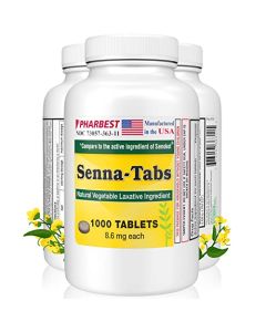 Ulai Senna Tablets 1000 Ct. | Natural Vegetable Laxative [Made in USA] | Laxatives for Constipation, Weight Management, Gas, Regularity | Pharbest