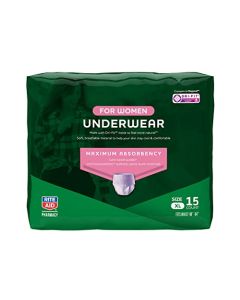 Rite Aid Pharmacy Women's Underwear, Maximum Absorbency, XL - 15 ct