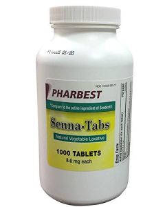 Pharbest Senna 8.6 Mg Natural Vegetable Laxative 1000 Count Tablets